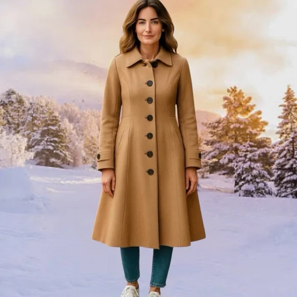 Marvin Richards size 8 timeless classic wool/cashmere blend coat